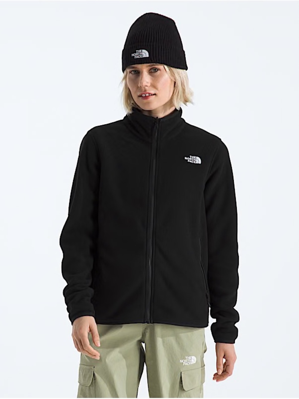 The North Face Women's Black Full-Zip Fleece Jacket Size Small